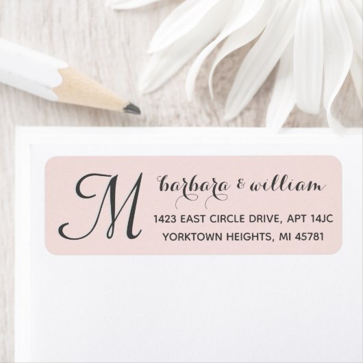 Klassieke zachte roze, aangepast label op twee kle (Insitu)