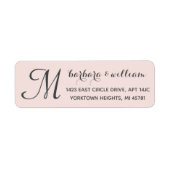 Klassieke zachte roze, aangepast label op twee kle (Voorkant)