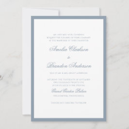 Klassieke zachte stoffige blauwe rand script bruil kaart