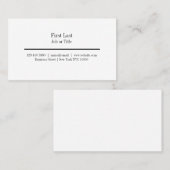 Klassieke zakelijke professionele Visitekaartjes (Voorkant / Achterkant)