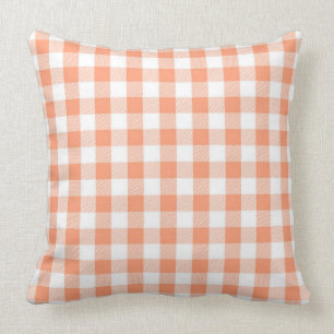 Klassieke zalm gingham patroon worp kussen