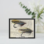 Klassieke zalmvlucht op kaart (Staand voorkant)