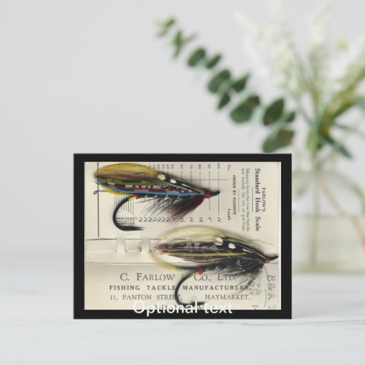 Klassieke zalmvlucht op kaart (Staand voorkant)