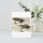 Klassieke zalmvlucht op kaart (Staand voorkant)