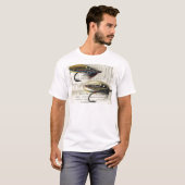 Klassieke zalmvlucht op kaart t-shirt (Voorkant volledig)