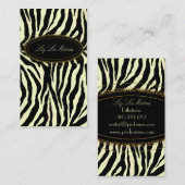 Klassieke zebraprint visitekaartje (Voorkant / Achterkant)