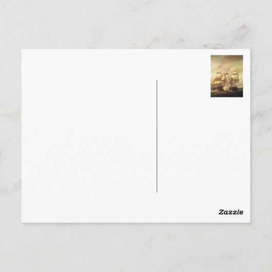 Klassieke Zee Battle 1 Briefkaart (Achterkant)