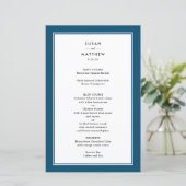 Klassieke zeemaand blauw, menu Papier (Staand voorkant)