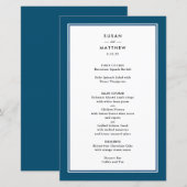 Klassieke zeemaand blauw, menu Papier (Voorkant / Achterkant)