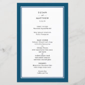 Klassieke zeemaand blauw, menu Papier (Voorkant)