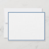 Klassieke zeemacht, blauwe dik en dunne grensnaam notitiekaartje (Achterkant)