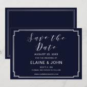 Klassieke zeemacht, zilveren bruiloft, behalve de save the date (Voorkant / Achterkant)