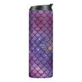Klassieke Zeemeermin Edelsteen Monogram Thermosbeker (Gedraaid links)