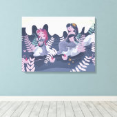 Klassieke zeemeerminprint canvas afdruk (Insitu (Houten vloer))