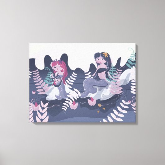 Klassieke zeemeerminprint canvas afdruk (Voorkant)