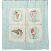 Klassieke zeeschelp in de Oostzee Douchegordijn (Voorkant)