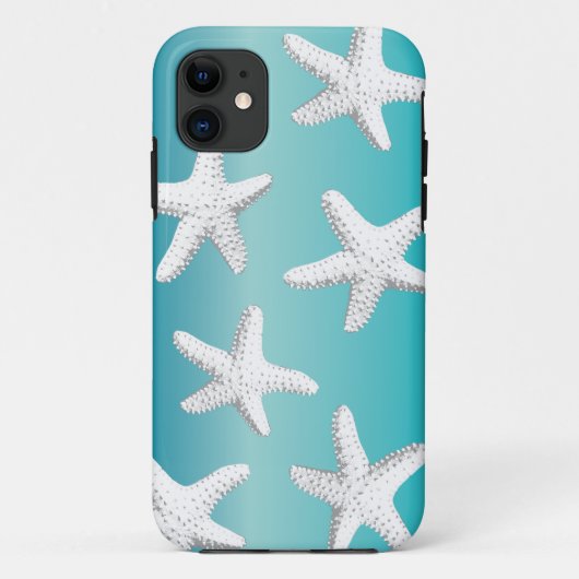 Klassieke Zeester Zeesterren Blauwe iPhone 5 Hoes (Achterkant)