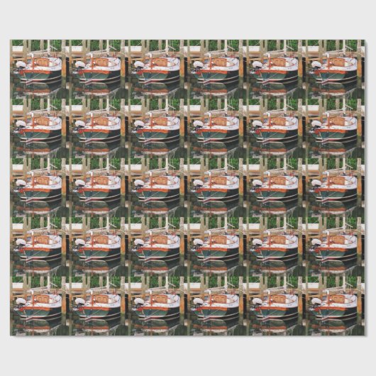 Klassieke zeilboot Cadeft Wrapping Paper Cadeaupapier (Vlak)