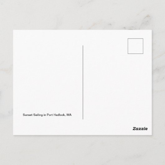 Klassieke zeilboot op zonsondergang in Port Hadloc Briefkaart (Achterkant)