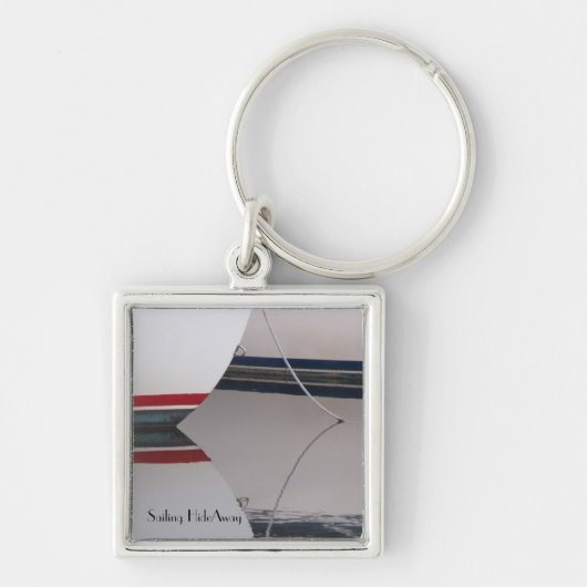 Klassieke zeilbootreflecties sleutelhanger (Voorkant)