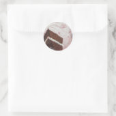 Klassieke zelfgemaakte cake chocolade wit ronde sticker (Tas)