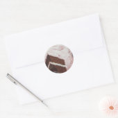 Klassieke zelfgemaakte cake chocolade wit ronde sticker (Envelop)