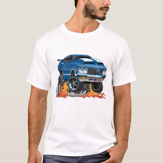 Klassieke zeven Amerikaanse Cartoon van de spier T-shirt (Voorkant)