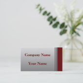 Klassieke zilver- en rode Visitekaartjes (Staand voorkant)