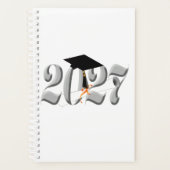 Klassieke Zilver Klas van 2027 Afstuderen Planner (Voorkant)