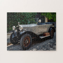 klassieke zilverauto legpuzzel