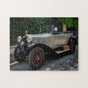 klassieke zilverauto legpuzzel