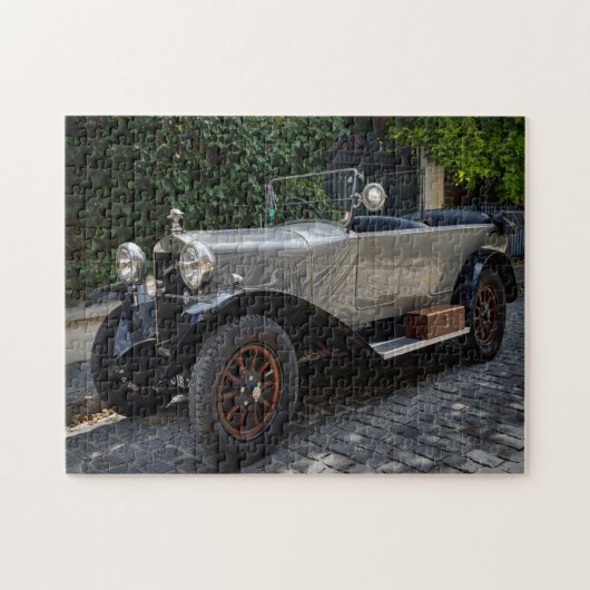 klassieke zilverauto legpuzzel (Horizontaal)