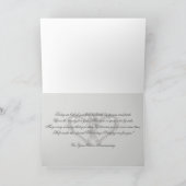 Klassieke zilveren 25e huwelijksverjaardagskaart kaart (Binnen)