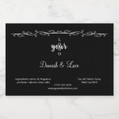 Klassieke zilveren bladrand luxe parfum drank  likeurfles etiket (Enkel label)