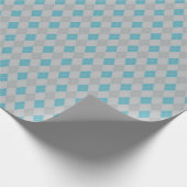 Klassieke Zilveren en Blauwe Kleine Argyle Diamant Cadeaupapier (Hoek)