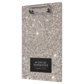 Klassieke zilveren glitter gepersonaliseerd klembord (Links)