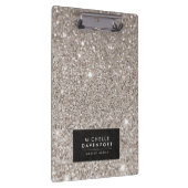 Klassieke zilveren glitter gepersonaliseerd klembord (Rechts)