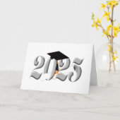 Klassieke zilveren klasse van 2025 kaart (Gele Bloem)