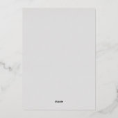 Klassieke Zilveren Monogram Krans Script Grijze br Folie Uitnodiging (Achterkant)