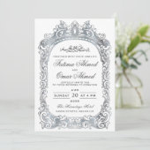 Klassieke zilvergrens Witte islamitische islamitis Kaart (Staand voorkant)