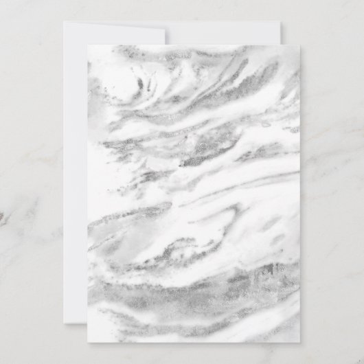 Klassieke zilverkleurige olievlek kaart (Achterkant)