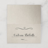 Klassieke zitplaatskaart - kraftpapier plaatskaartje (Buitenkant ongevouwen)