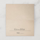 Klassieke zitplaatskaart - kraftpapier plaatskaartje (Buitenkant ongevouwen)