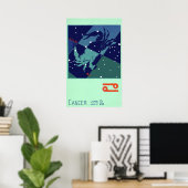 Klassieke Zodiac Astrologie Kreeft Sterrenbeeld Poster (Thuiskantoor)
