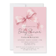 Klassieke Zoete Strik Roze Baby Shower