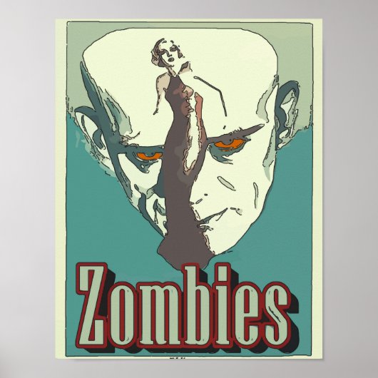 Klassieke Zombiessignatie Poster (Voorkant)
