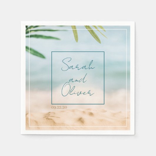 Klassieke zomer bruiloft servet (Voorkant)