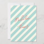 Klassieke zomer pastel grillige script bruiloft kaart (Achterkant)