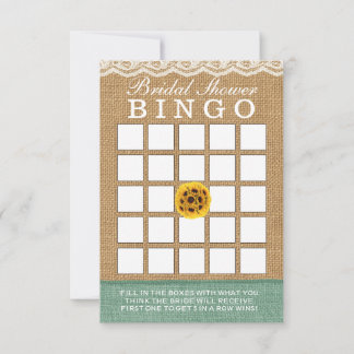 Klassieke zonnebloem bal jute bruiloft bingo
