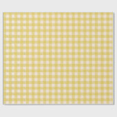 Klassieke Zonneschijn gele gingham plaid gecontrol Cadeaupapier (Vlak)